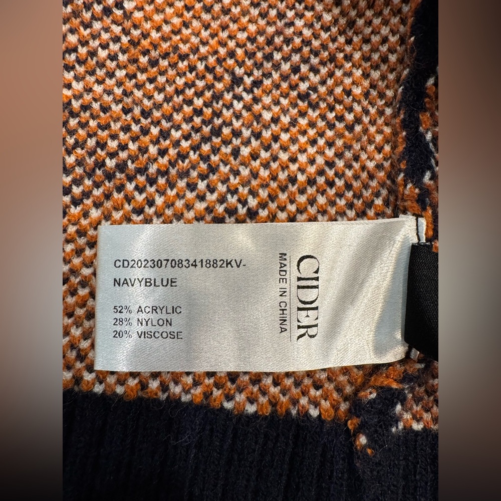 Cider Navy Cat Pattern Collared Knit Vest - Picture 5 of 8